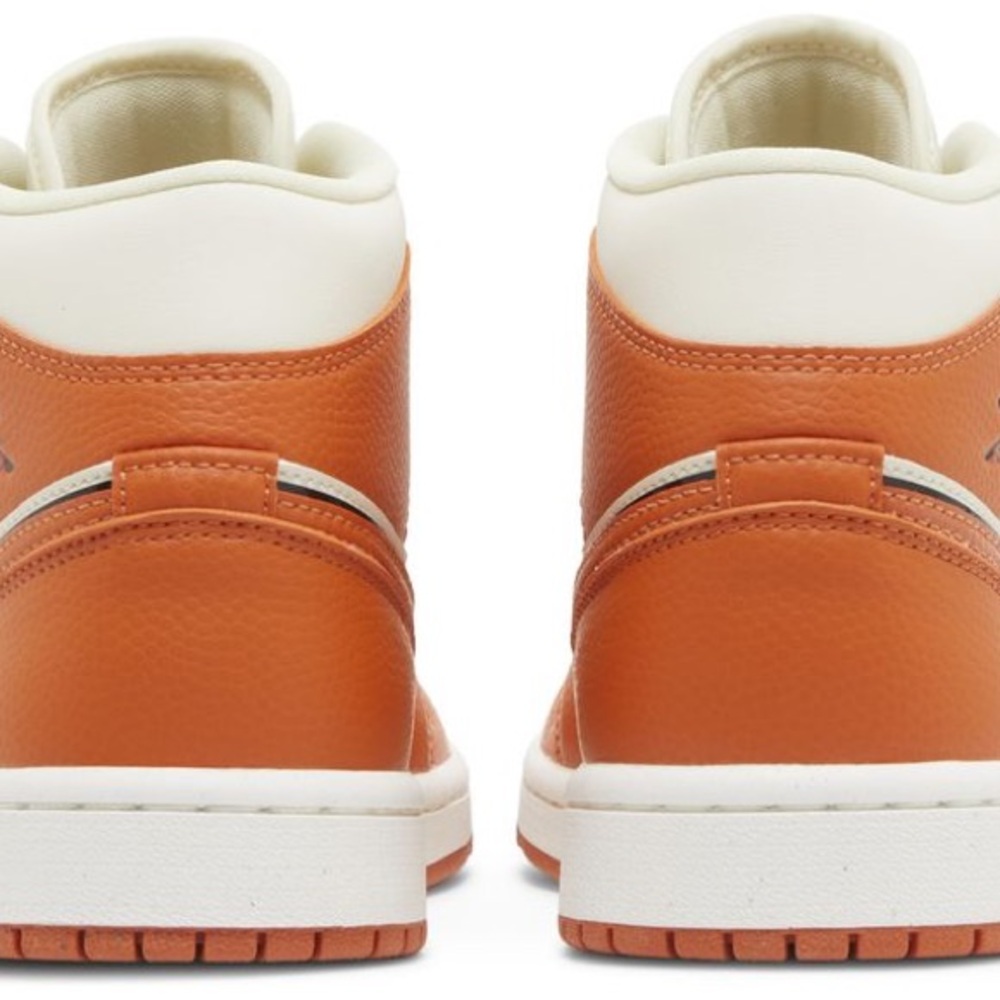 Nike Air Jordan Orange and White Sneakers - Picture 3 of 5